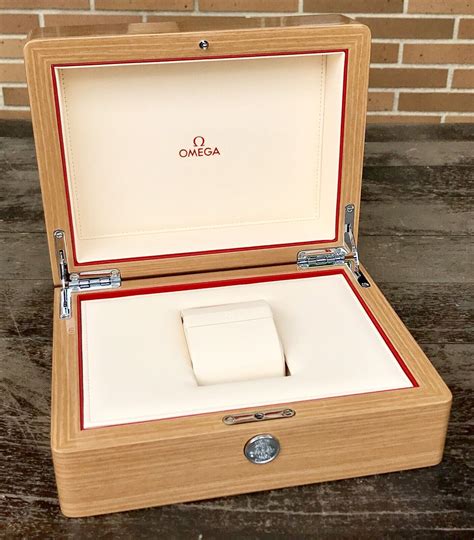 omega wood watch box|omega seamaster box for sale.